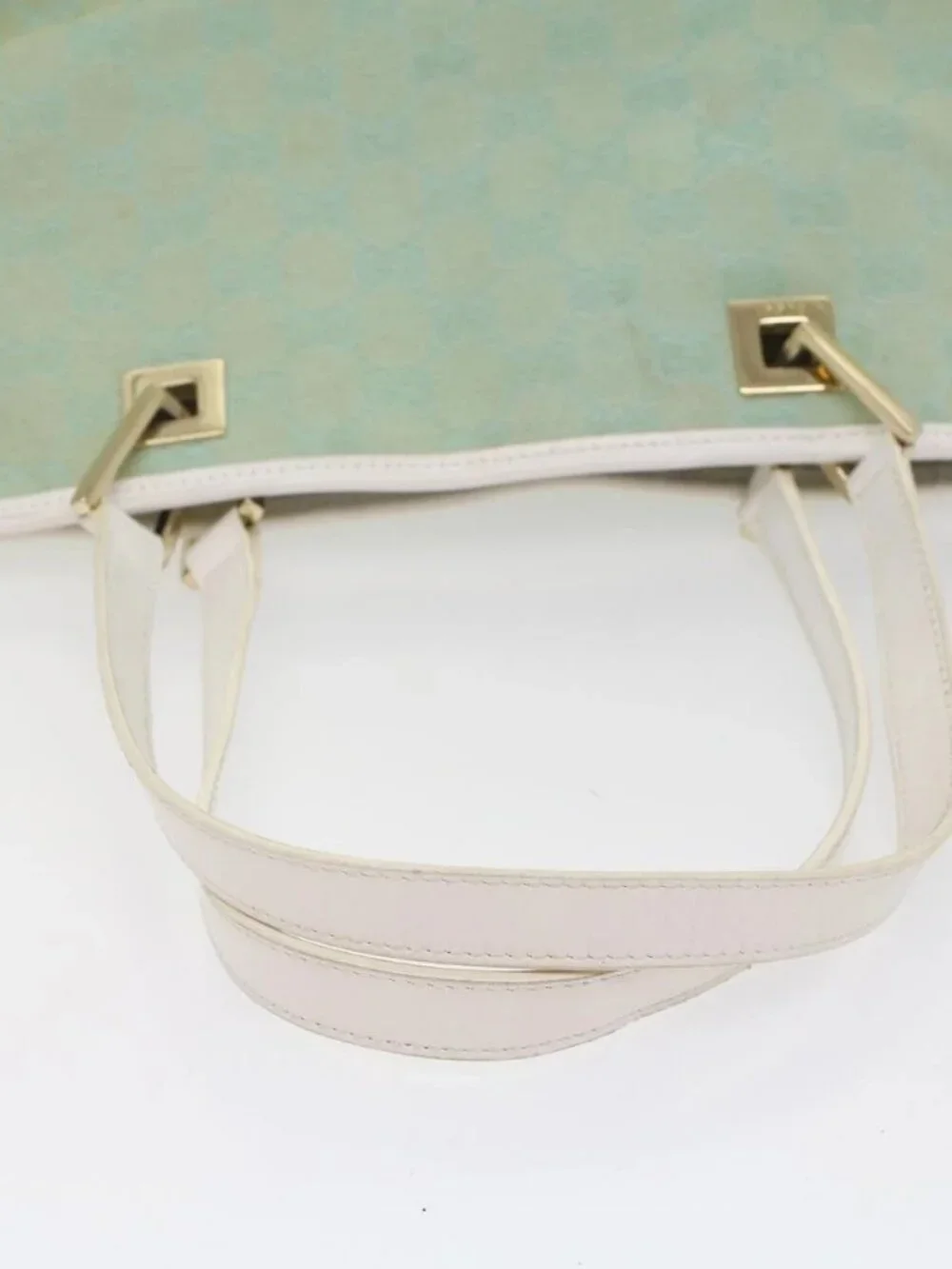 GUCCI GG Canvas Tote Bag Light Blue 002 1098 Auth ki3541